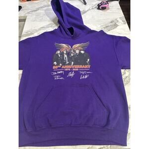 Aerosmith Hoodie Men’s Medium Purple Band Sweatshirt Y2K Streetware
